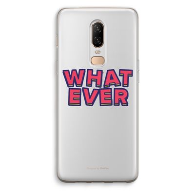 Whatever: OnePlus 6 Transparant Hoesje