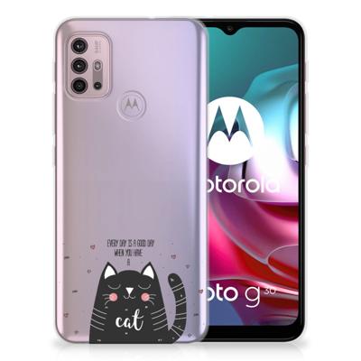 Motorola Moto G30 | G10 Telefoonhoesje met Naam Cat Good Day Motorola Moto G30 | G10 Telefoonhoesje met Naam Cat Good Day