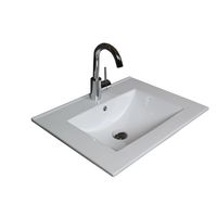 Badmeubelset BWS Salt 80x46cm Greeploos 2 Lades Met Wastafel 1 Kraangat Ice White - thumbnail