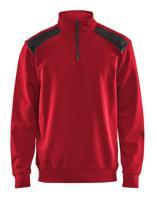Blåkläder Sweatshirt bicolour met halve rits 33531158 | Rood/Zwart | Maat 3XL - 7330509596937 Blåkläder Sweatshirt bicolour met halve rits 33531158 | Rood/Zwart | Maat 3XL - 7330509596937