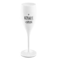 Koziol - Superglas Cheers No. 1 Champagneglas Normal is Boring - Kunststof - Wit
