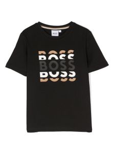 BOSS Kidswear t-shirt en coton à logo imprimé - Noir