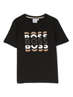 BOSS Kidswear t-shirt en coton à logo imprimé - Noir