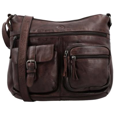 Hide & stitches paint rock crossbodytas-Dark Brown