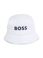 BOSS Kidswear bob en coton à logo imprimé - Blanc