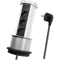 LogiLink LPS235A Stopcontact (inbouw) Aanraakbeveiliging Zilver-zwart