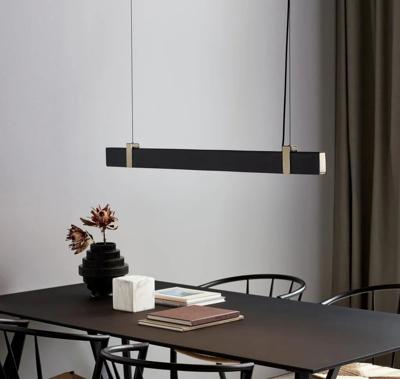 Hanglamp led verlichting boven bureau zwart goud &apos;Lilt&apos; l115cm