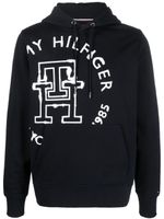 Tommy Hilfiger hoodie en coton à logo imprimé - Bleu