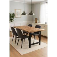 Eettafel Home ESPRIT Metaal Acacia 180 x 90 x 76 cm