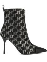 Karl Lagerfeld bottines monogrammées Sarabande 90 mm - Noir