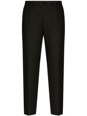 Dolce & Gabbana pantalon de costume à patch logo - Noir