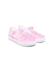 Dolce & Gabbana Kids sandales à plaque logo - Rose