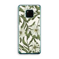 Wit bloemenpatroon: Huawei Mate 20 Pro Transparant Hoesje