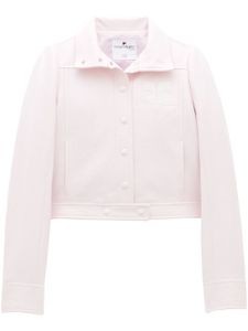 Courrèges veste crop à patch logo - Rose