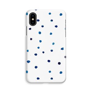 Blauwe stippen: iPhone X Volledig Geprint Hoesje