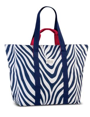 Fabrizio Strandtas Zebra Blauw-Wit