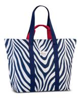 Fabrizio Strandtas Zebra Blauw-Wit