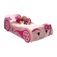 Leen Bakker - Vipack Autobed Love - 68,3x101,4x213 Cm - MDF - Roze - 101.4x68.3x213 Cm