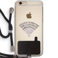 Home Is Where The Wifi Is: iPhone 6 PLUS / 6S PLUS Transparant Hoesje met koord