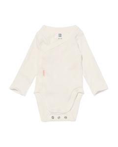 HEMA Newborn Meegroei Romper Rib Met Bamboe Stretch Wit (wit)