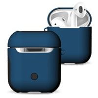 AirPods 1/2 hoesje soft grip - hard case - blauw - Schokbestendig - thumbnail