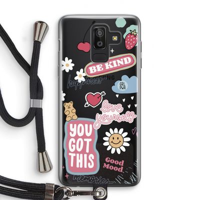 Positivity: Samsung Galaxy J8 (2018) Transparant Hoesje met koord