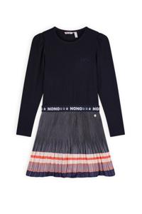 NoNo Meisjes jurk AOP - Mika - Navy blauw