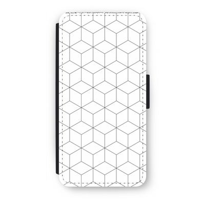 Zwart-witte kubussen: iPhone 7 Flip Hoesje