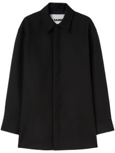 Jil Sander surchemise en laine - Noir