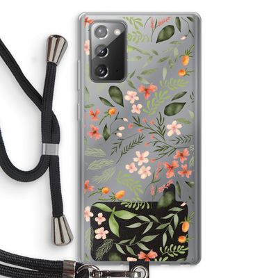 Sweet little flowers: Samsung Galaxy Note 20 / Note 20 5G Transparant Hoesje met koord