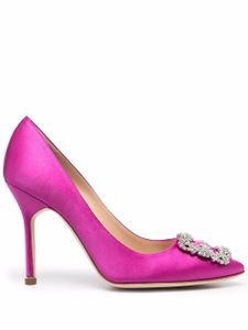 Manolo Blahnik escarpins Hangisi en satin - Violet