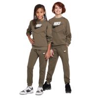 Nike Sportswear Big Logo Crew Trainingspak Kids Olijfgroen Wit