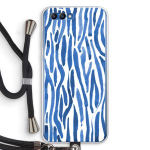 Blauwe nerven: Honor 10 Transparant Hoesje met koord