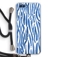 Blauwe nerven: Honor 10 Transparant Hoesje met koord