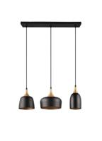 Trio Design hanglamp Chiraz zwart 3-lichts 310500332