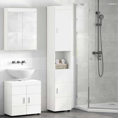 Badkamer Kast met opslag Wit 37 x 31.5 x 203 cm Bewerkt hout