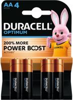 Duracell batterij Optimum AA, blister van 4 stuks