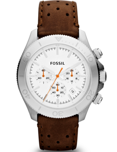 Horlogeband Fossil CH2860 Leder Bruin 22mm