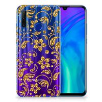 Honor 20 Lite TPU Case Gouden Bloemen - thumbnail