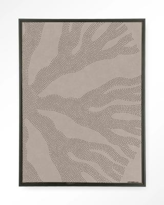 Urban Cotton Wandkleed 'Circle Light' 110 x 145cm in Floating Frame - black
