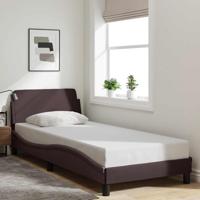 Bedframe "Dover" 80x200 cm stof donkerbruin