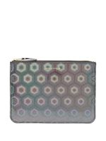 Comme Des Garçons Wallet portefeuille zippé à effet holographique - Noir Comme Des Garçons Wallet portefeuille zippé à effet holographique - Noir