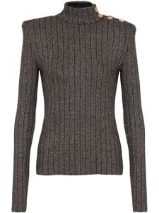 Balmain pull en maille à manches longues - Gris