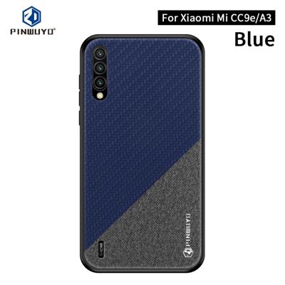 PINWUYO Honors-serie schokbestendige PC + TPU beschermende case voor Xiaomi mi CC9e/a3 (blauw)