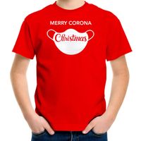 Merry corona Christmas fout Kerstshirt / outfit rood voor kinderen