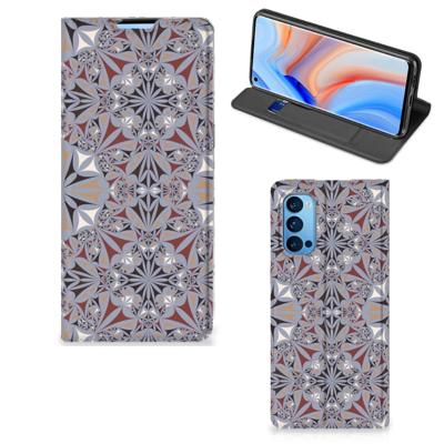 OPPO Reno4 Pro 5G | Standcase | Flower Tiles