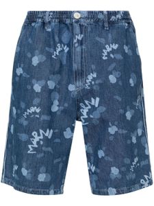 Marni short en jean à logo monogrammé - Bleu