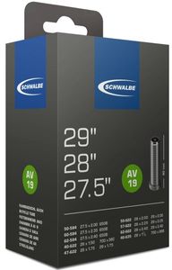 Schwalbe AV19 fiets binnenband Schrader-ventiel 27.5"/28" 40 - 62 mm