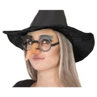 Horror/Halloween verkleed accessoires bril met heksen neus - thumbnail