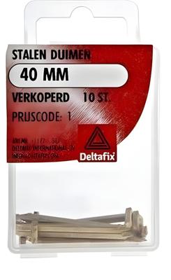 Stalen duimen 40mm verk 10st - Deltafix